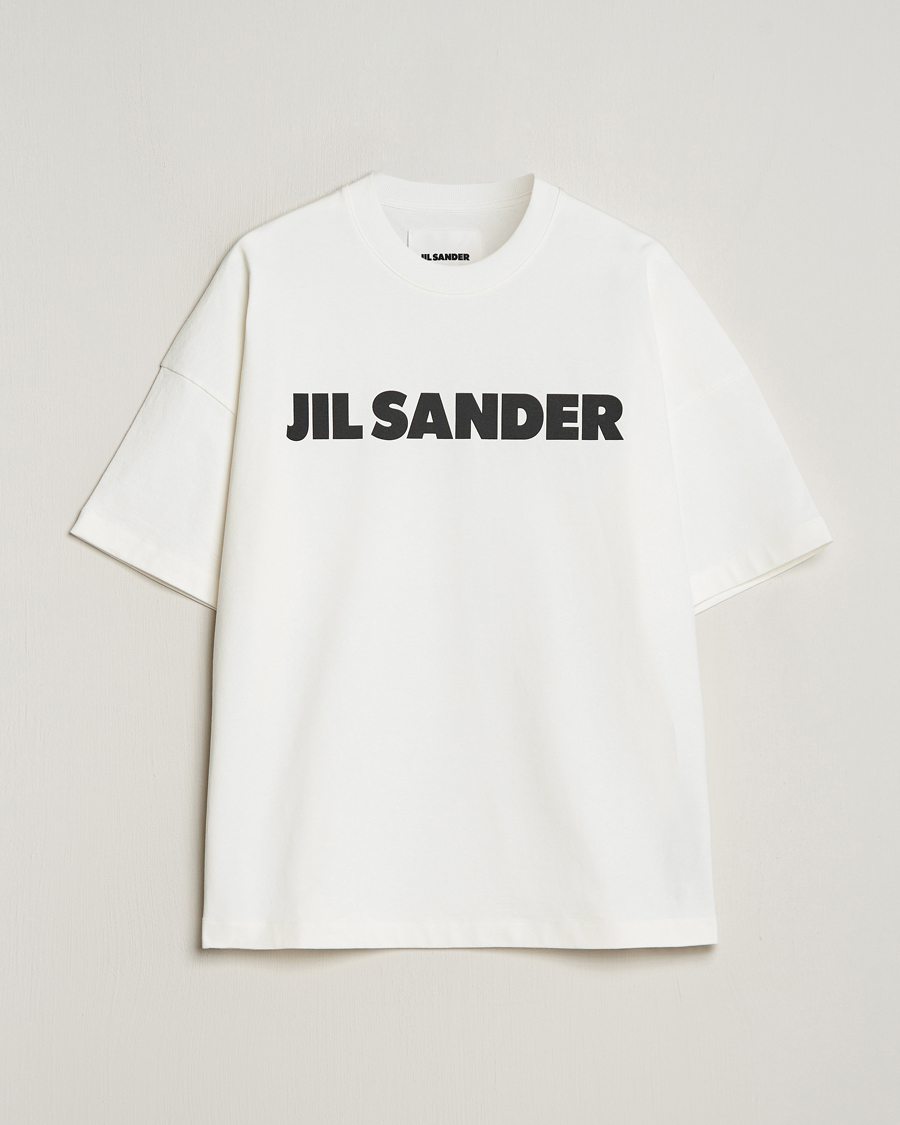 Heren | T-shirts | Jil Sander | Round Collar Logo T-Shirt White