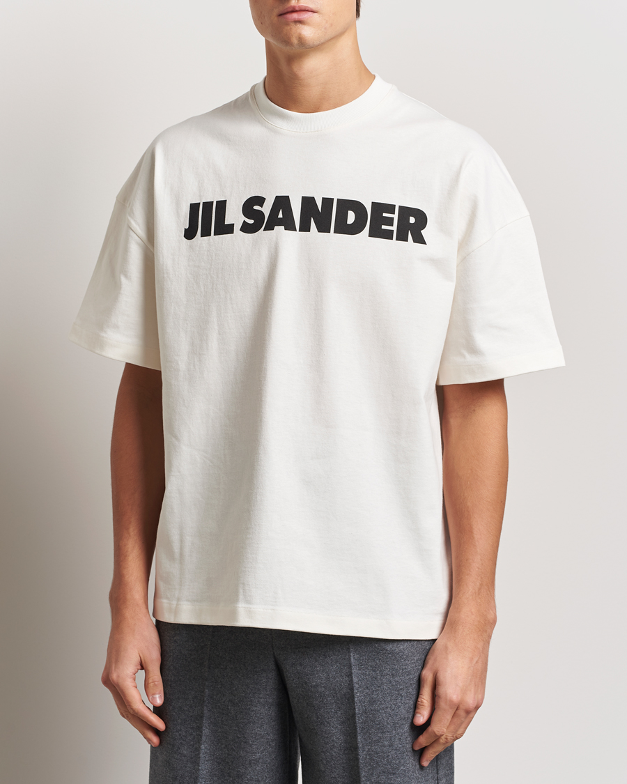 Heren | T-shirts | Jil Sander | Round Collar Logo T-Shirt White