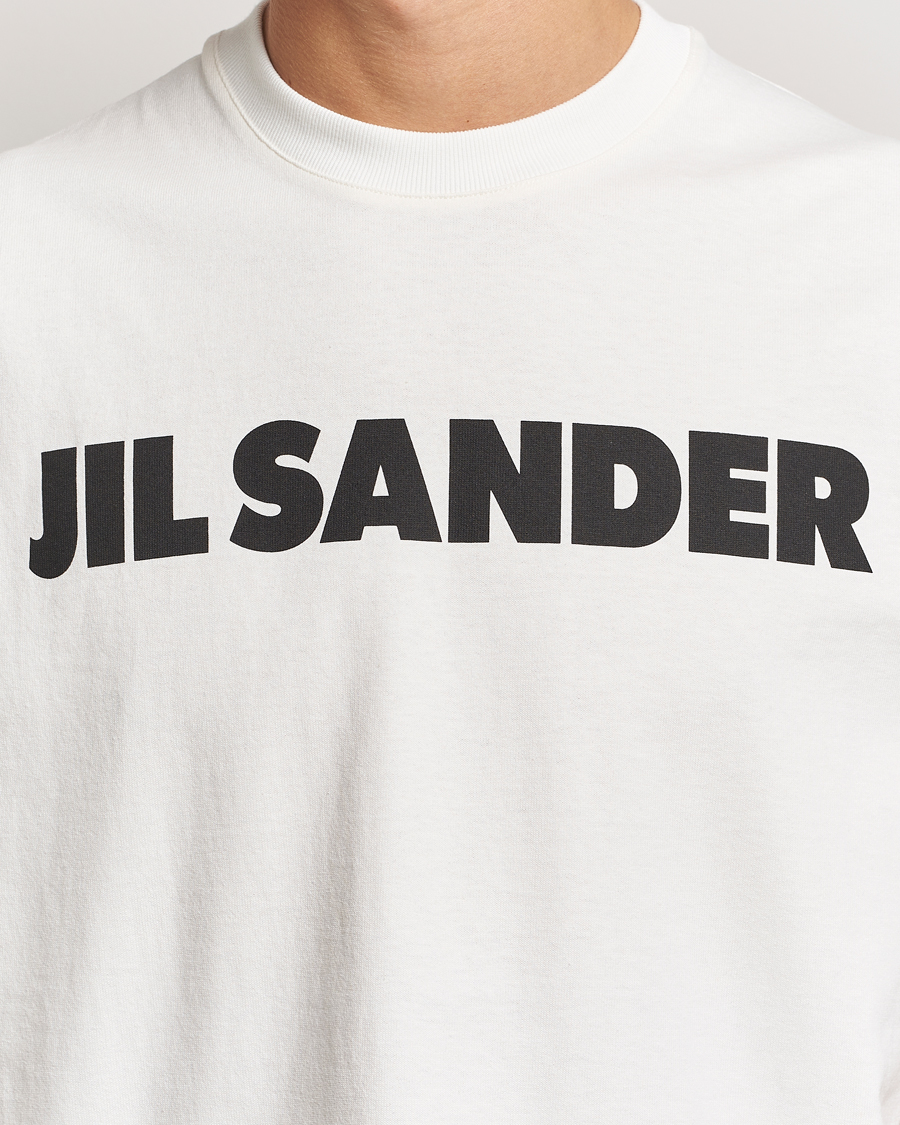 Heren | T-shirts | Jil Sander | Round Collar Logo T-Shirt White