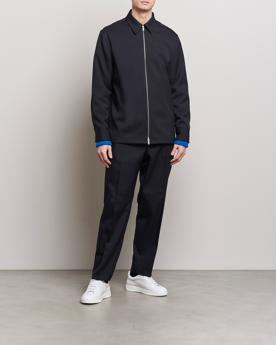 Heren | Overhemden | Jil Sander | Full Zip Overshirt Midnight