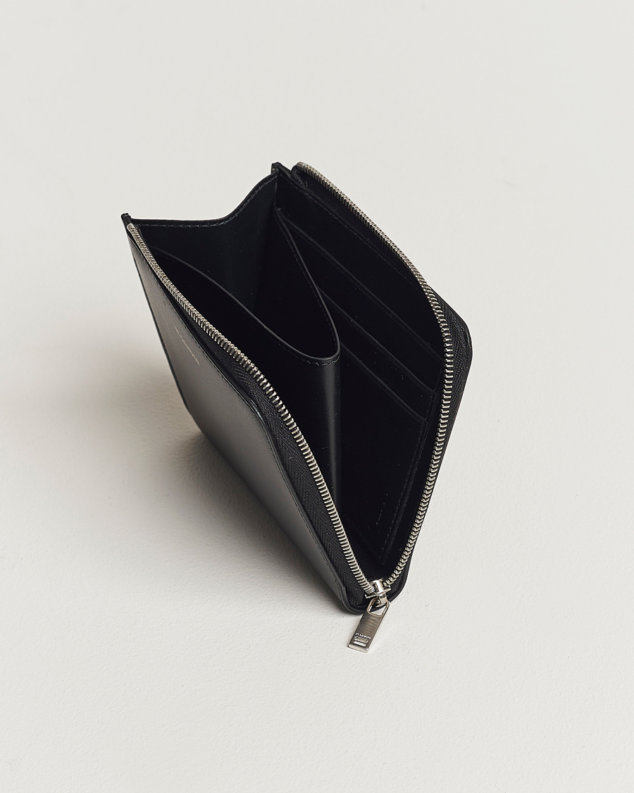 Heren | Portefeuilles met tweevoudige ritssluiting | Jil Sander | Soft Calf Wallet Black