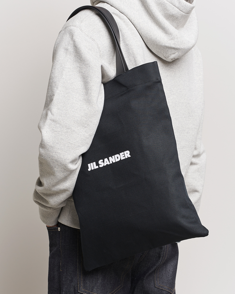 Heren | Jil Sander | Jil Sander | Canvas Logo Totebag Black