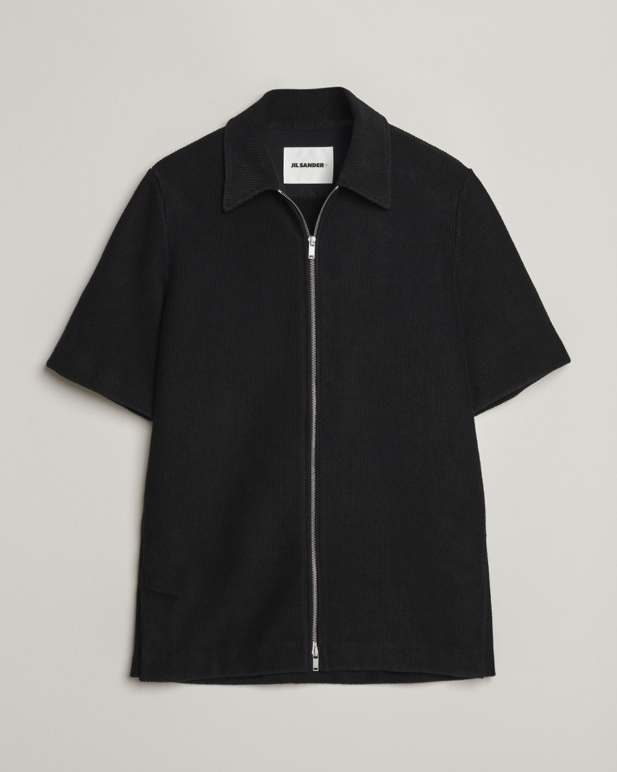 Heren | Overhemden | Jil Sander | Full Zip Camp Shirt Black