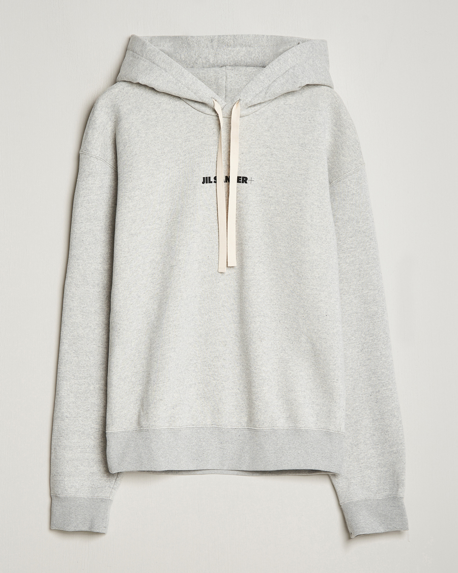 Heren | Truien | Jil Sander | Small Logo Cotton Hoodie Light Grey