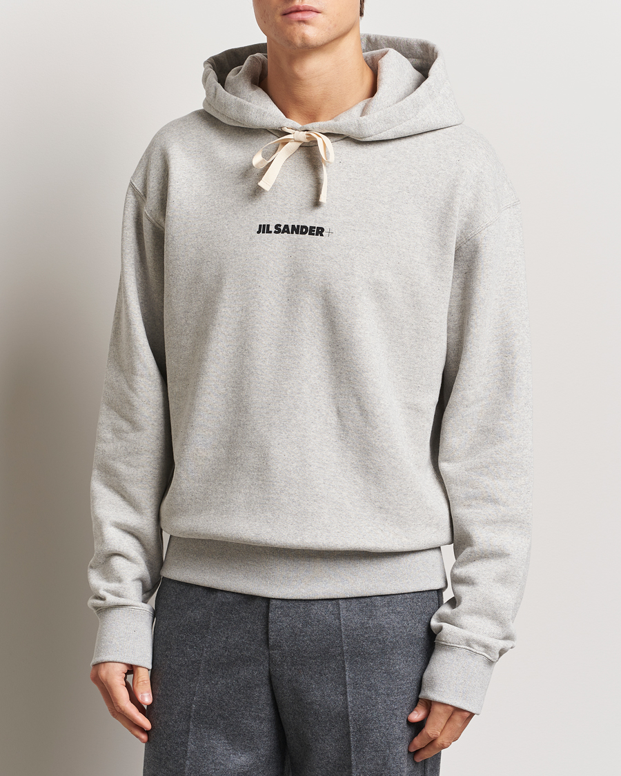 Heren | Truien | Jil Sander | Small Logo Cotton Hoodie Light Grey