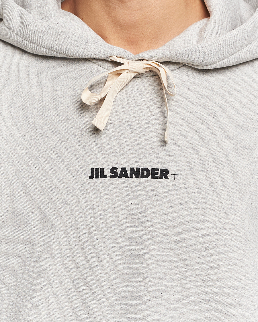Heren | Truien | Jil Sander | Small Logo Cotton Hoodie Light Grey