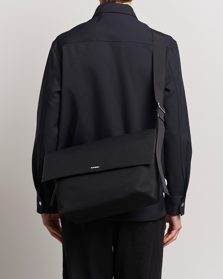 Heren | Jil Sander | Jil Sander | Canvas/Leather Cross Body Bag Black
