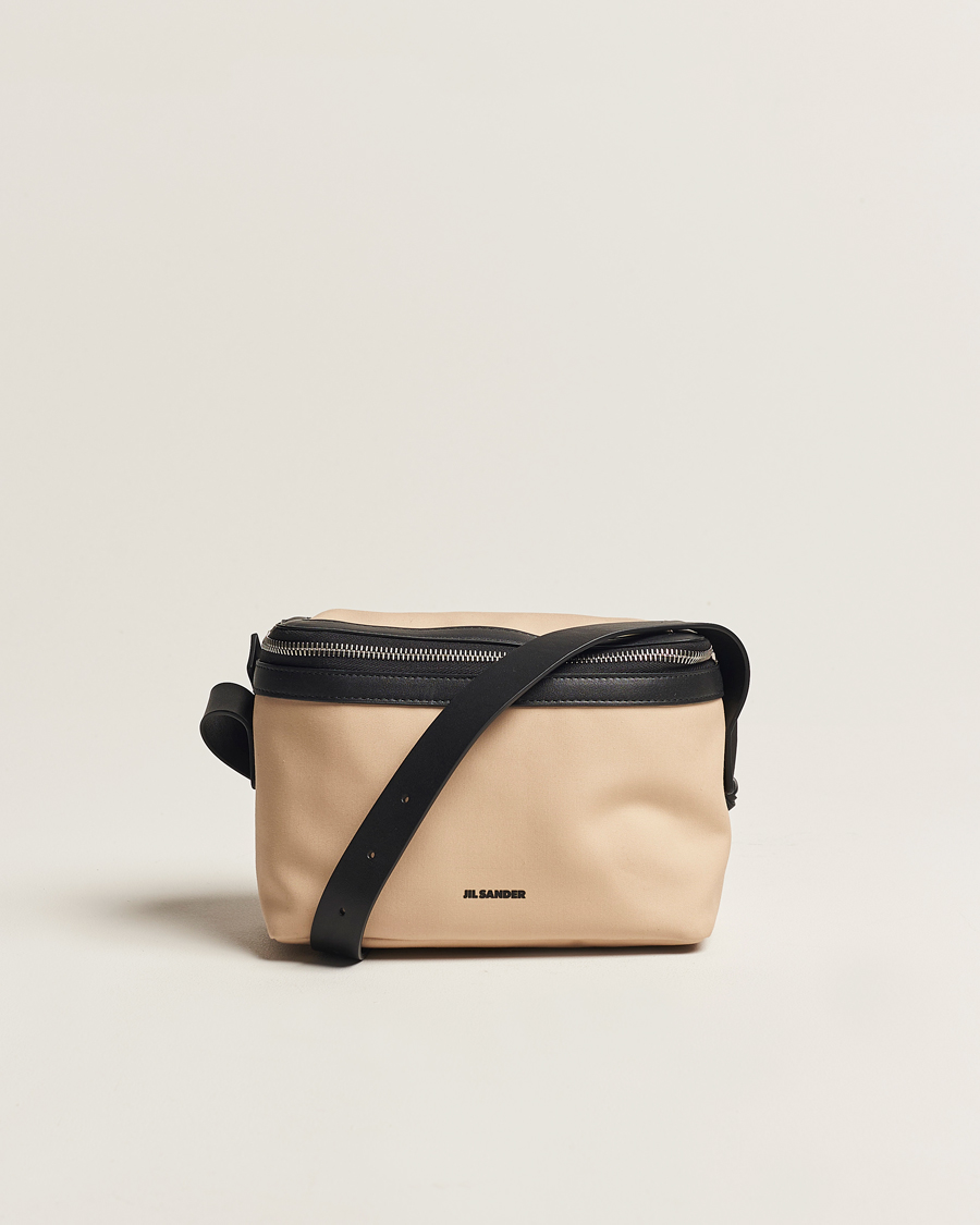 Heren | Jil Sander Cotton/Nappa Cross Body Bag Dark Sand | Jil Sander | Cotton/Nappa Cross Body Bag Dark Sand