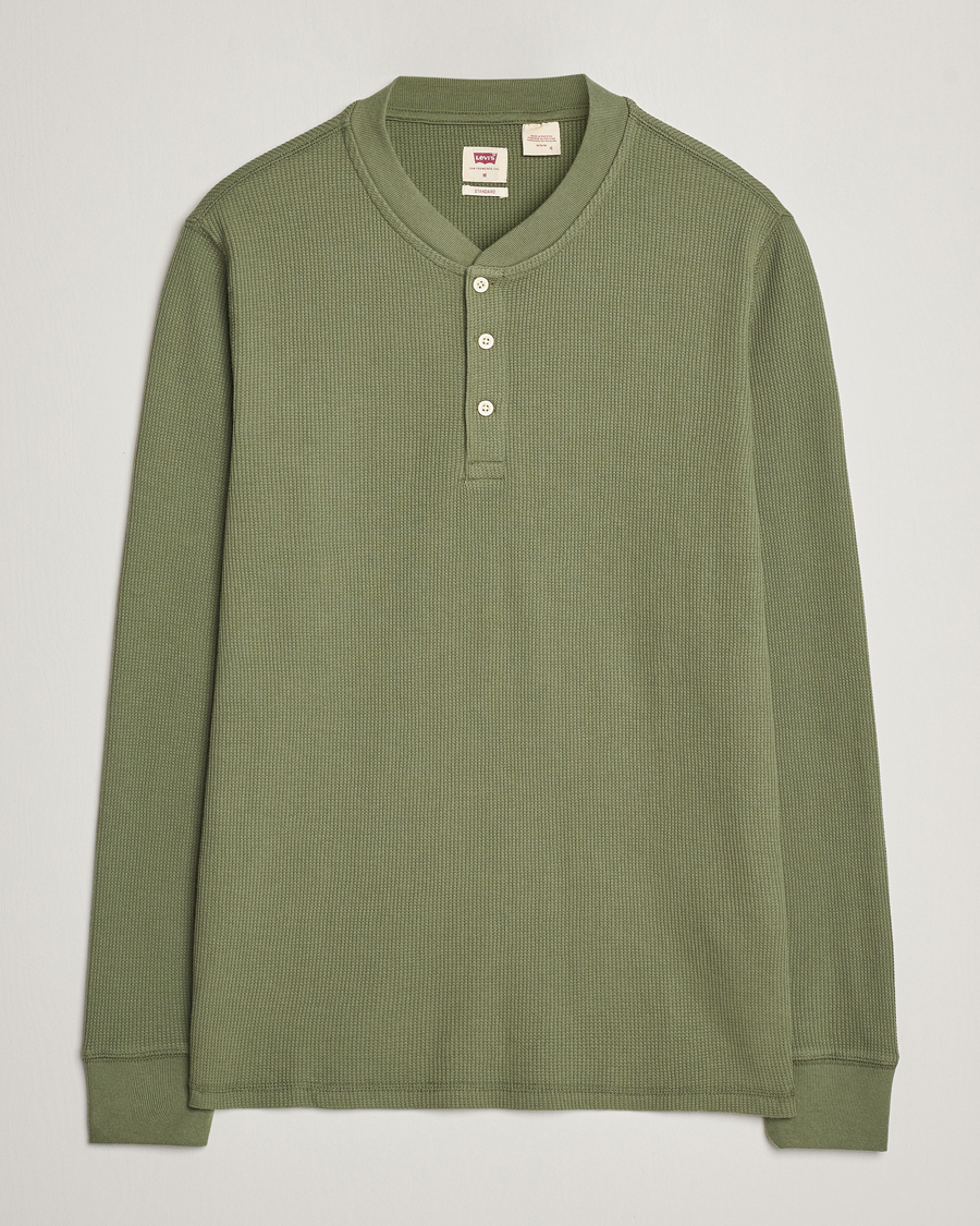 Heren | Truien | Levi's | Thermal Henley Bluish Olive
