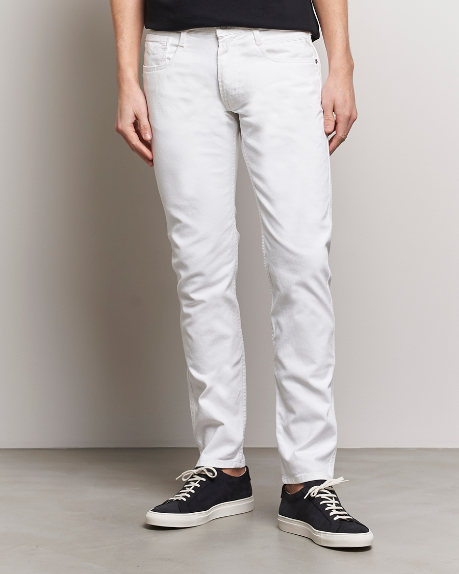 Heren | Witte jeans | Replay | Anbass Powerstretch Jeans White