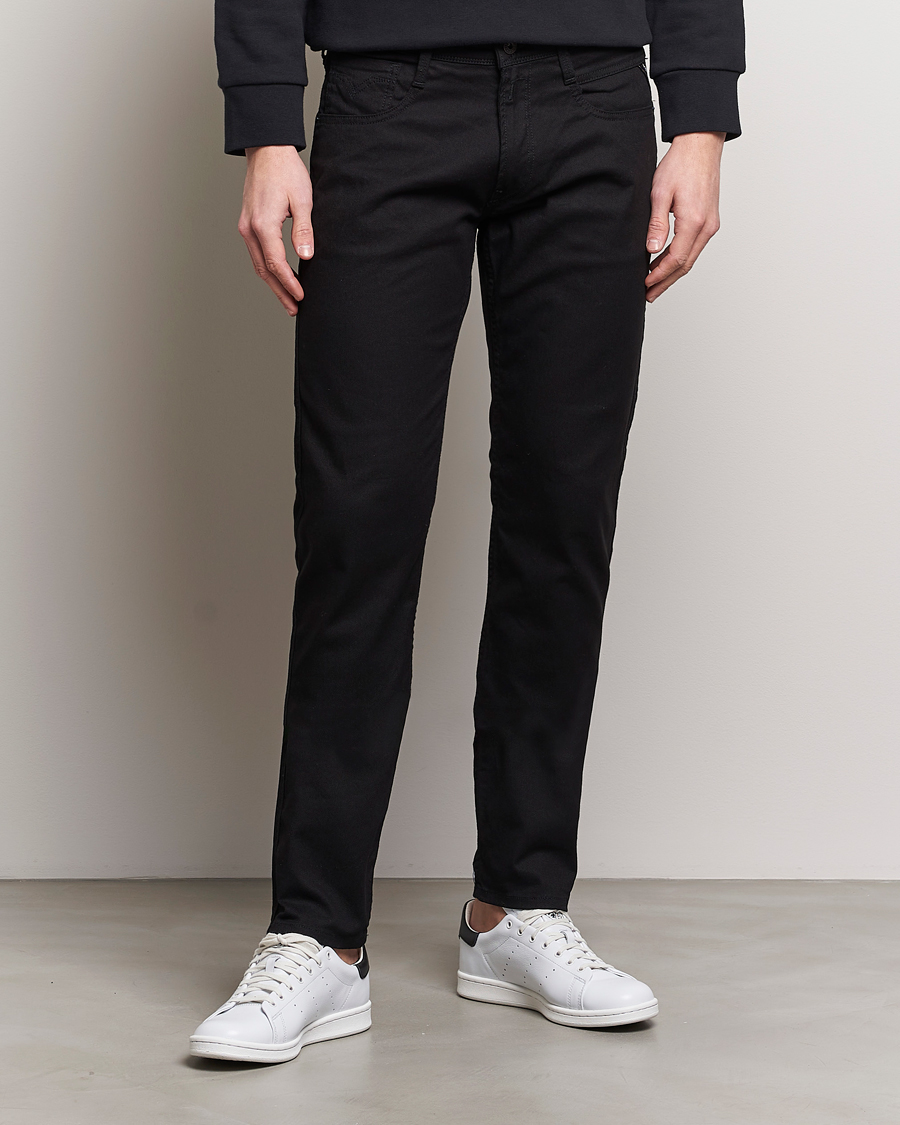 Heren | Zwarte jeans | Replay | Anbass Powerstretch Jeans Black