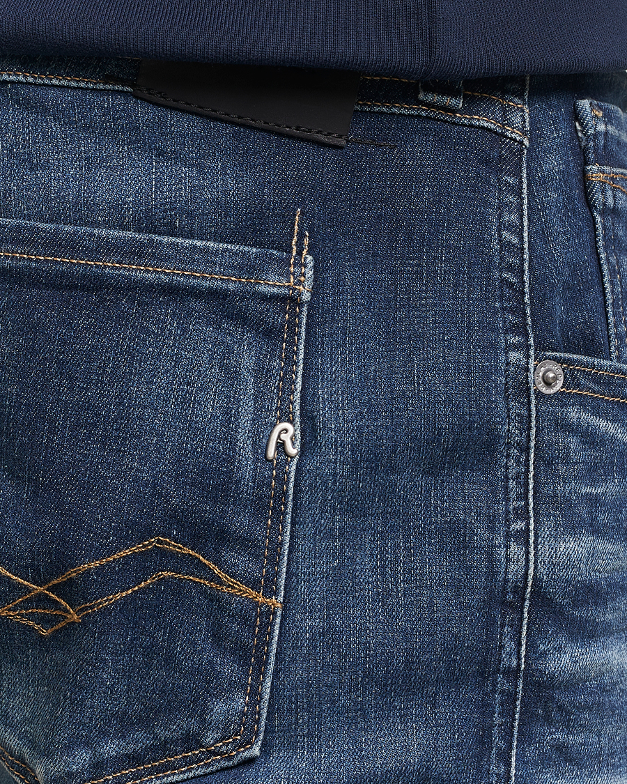 Heren | Jeans | Replay | Anbass Hyperflex Dust Wash Jeans Dark Blue