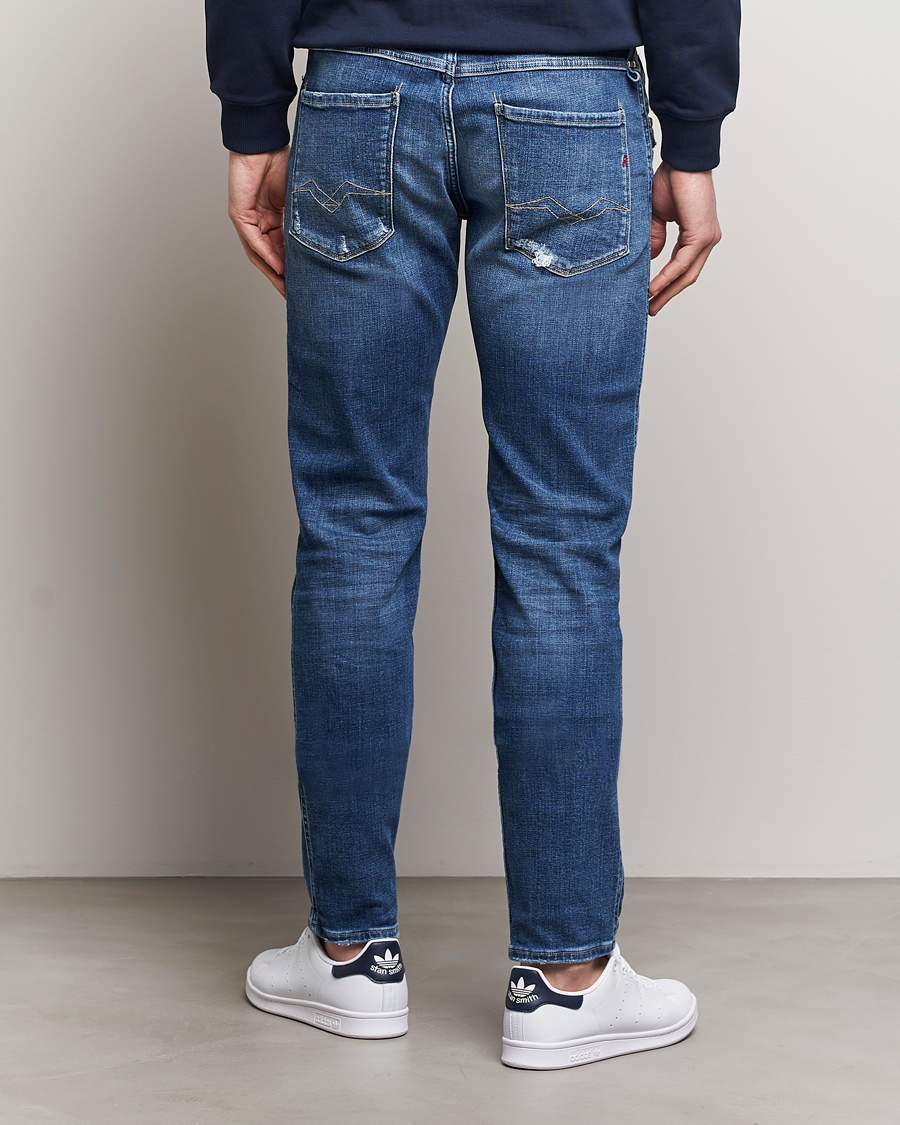 Heren | Jeans | Replay | Anbass 5 Year Stretch Jeans Medium Blue