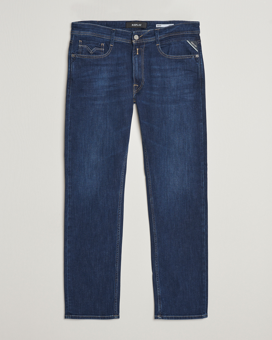 Heren | Jeans | Replay | Rocco Stretch Jeans Dark Blue