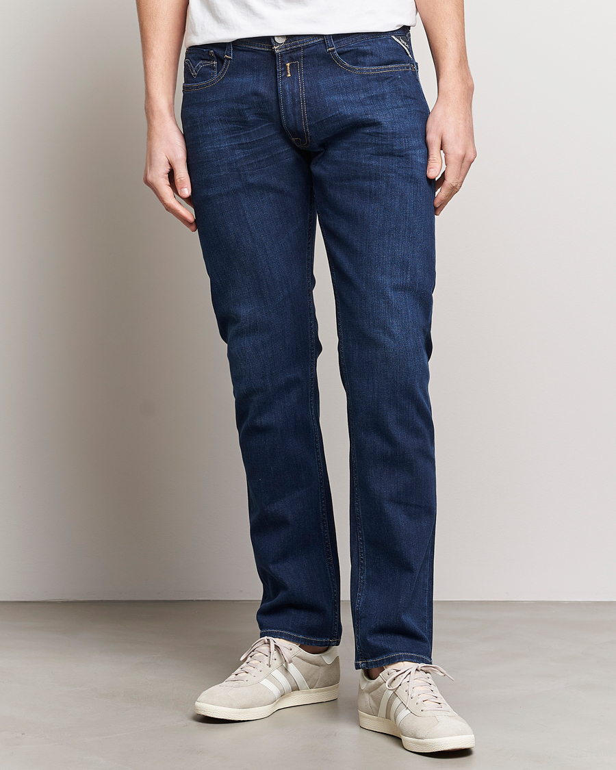 Heren | Blauwe jeans | Replay | Rocco Stretch Jeans Dark Blue