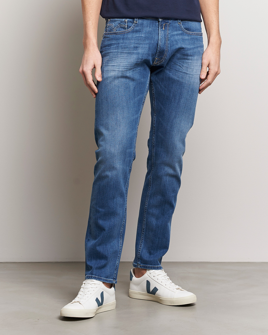 Heren | Replay | Replay | Rocco Regular Fit Stretch Jeans Medium Blue