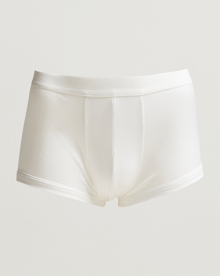 Heren | Ondergoed | Zimmerli of Switzerland | Sea Island Cotton Boxer Briefs White