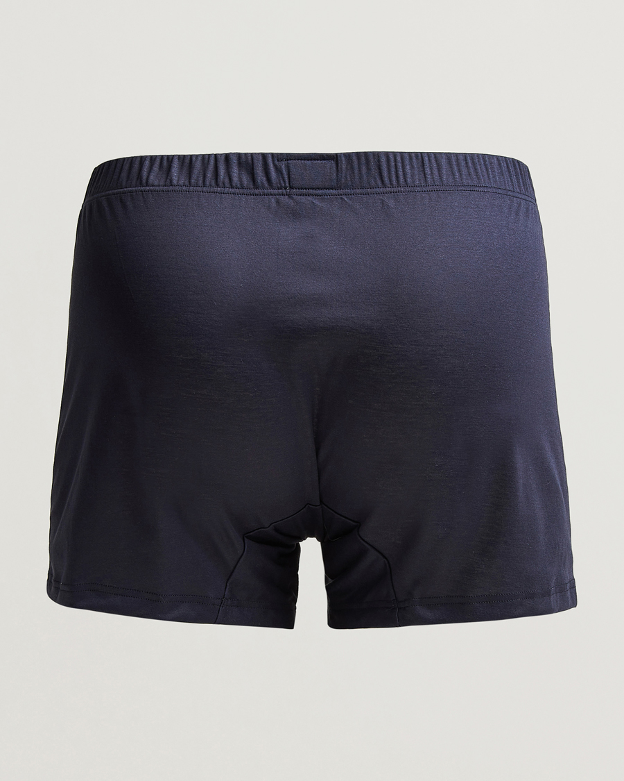 Heren | Zimmerli of Switzerland | Zimmerli of Switzerland | Sea Island Cotton Boxer Shorts Navy