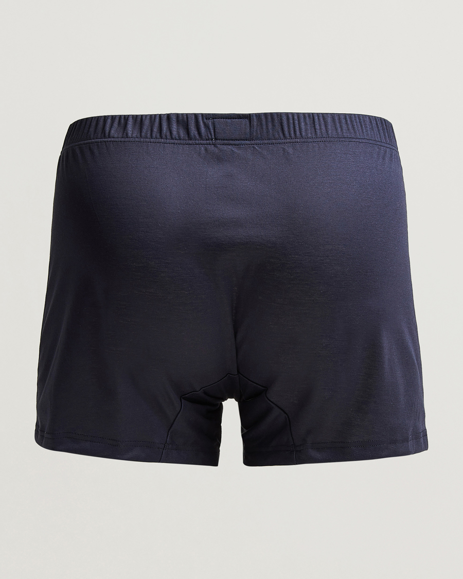 Heren | Ondergoed | Zimmerli of Switzerland | Sea Island Cotton Boxer Shorts Navy