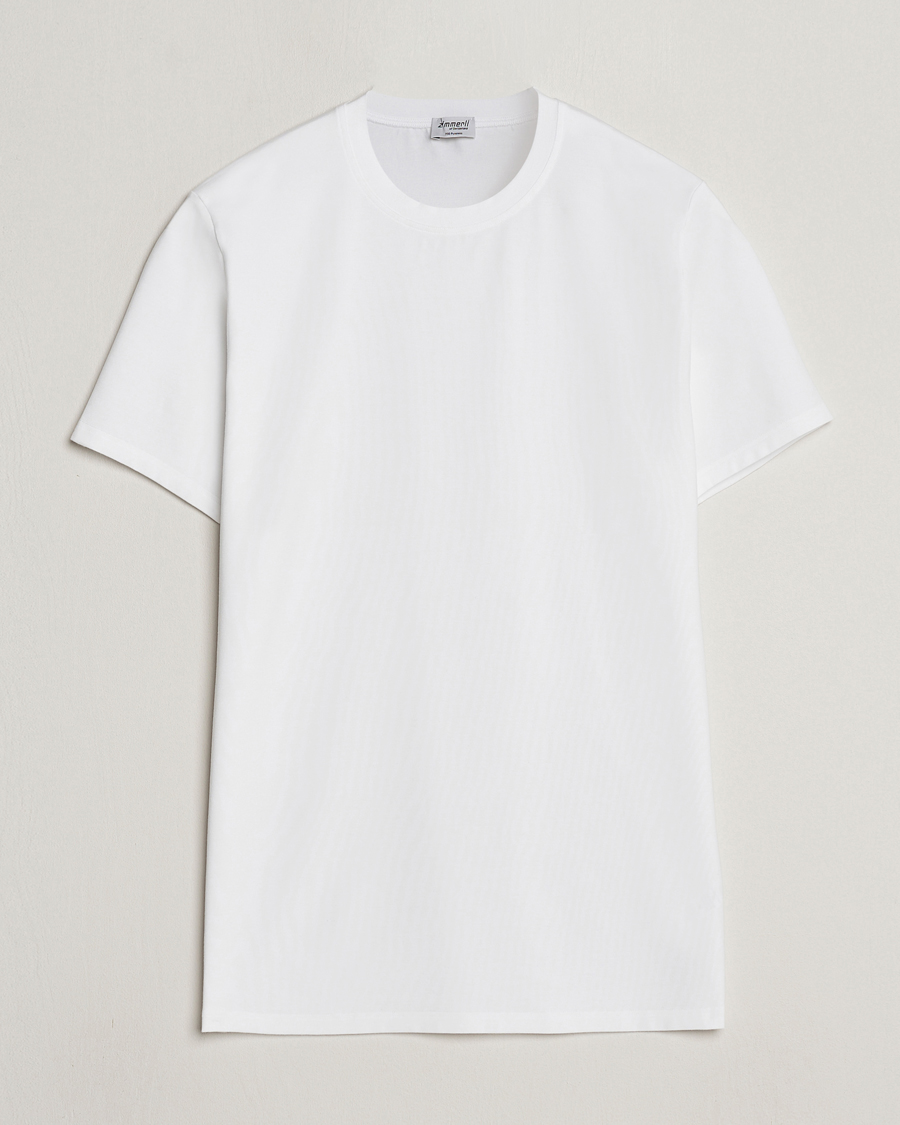 Heren |  | Zimmerli of Switzerland | Pureness Modal Crew Neck T-Shirt White