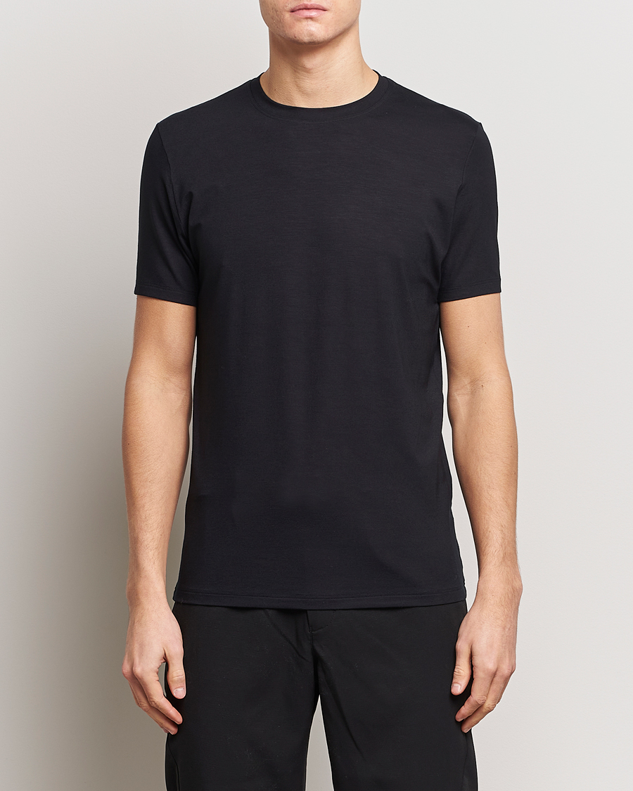 Heren | Zimmerli of Switzerland | Zimmerli of Switzerland | Pureness Modal Crew Neck T-Shirt Black