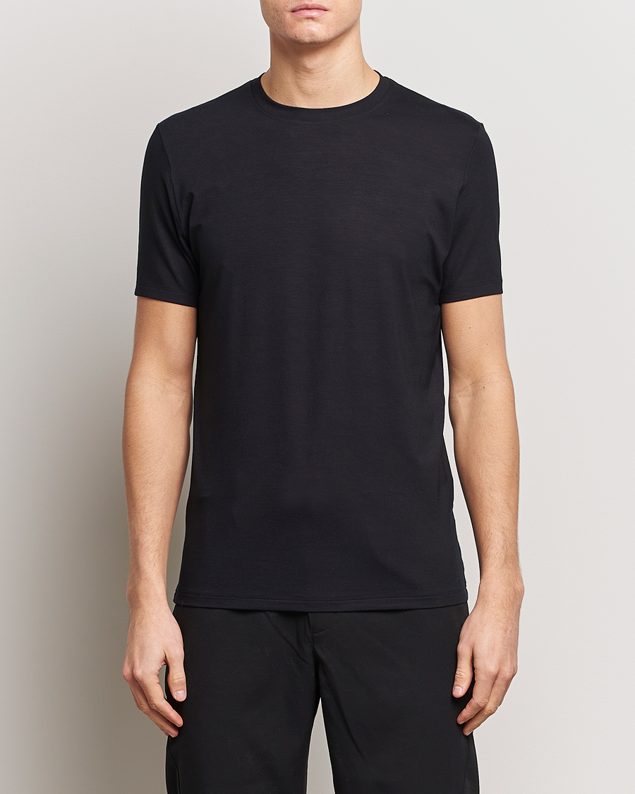 Heren | T-shirts | Zimmerli of Switzerland | Pureness Modal Crew Neck T-Shirt Black