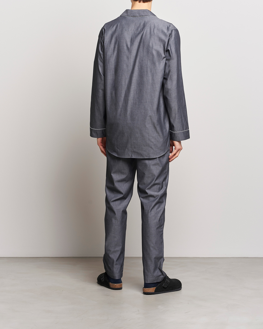 Heren | Pyjama's en gewaden | Zimmerli of Switzerland | Mercerised Cotton Pyjamas Dark Grey