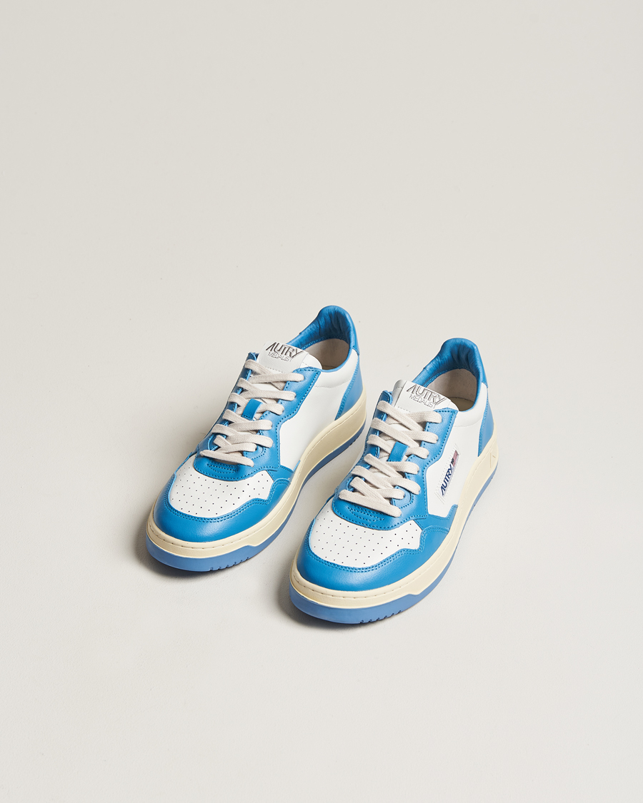 Heren | Autry | Autry | Medalist Low Bicolor Leather Sneaker White/Blue