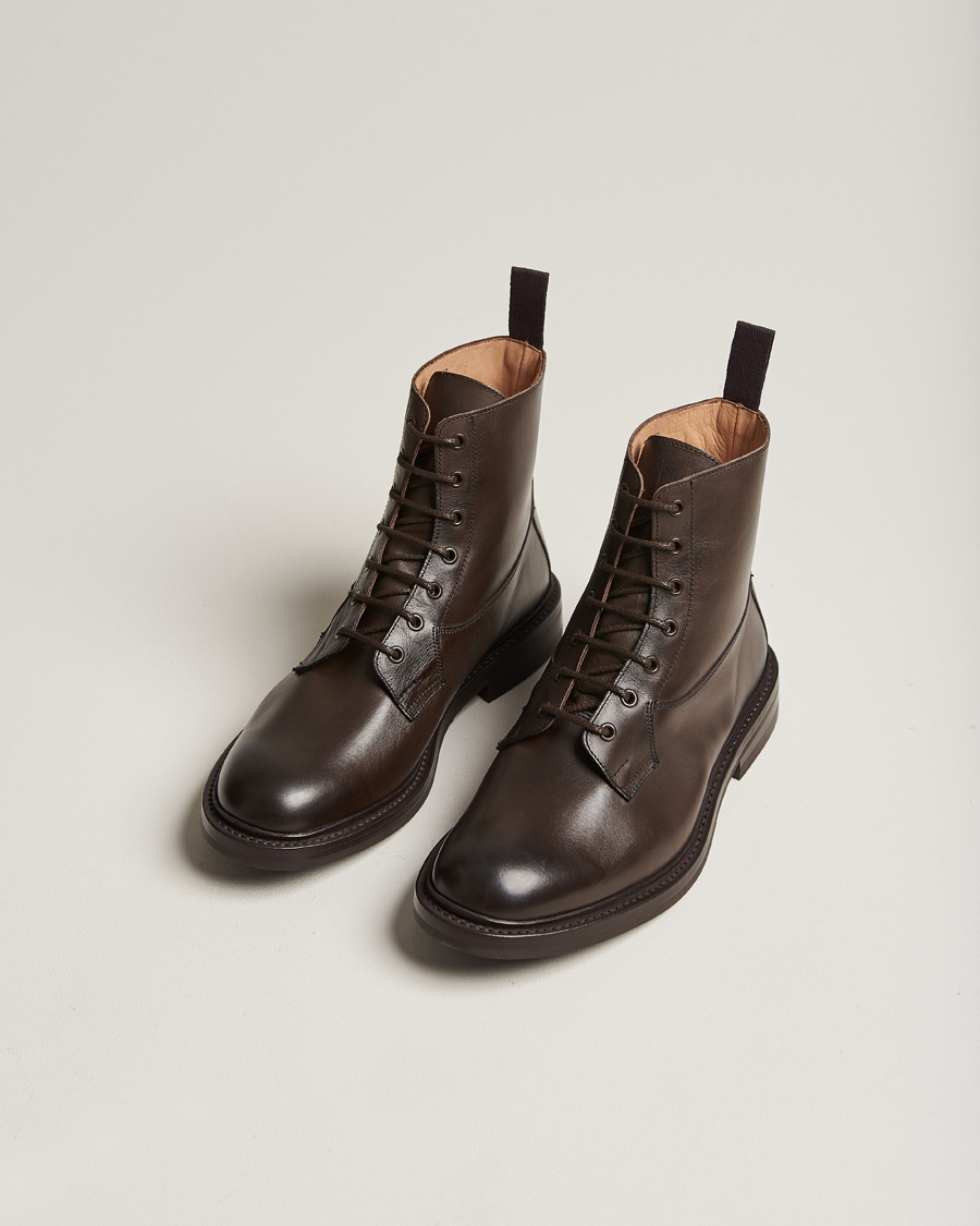 Heren | Veterlaarzen | Tricker's | Burford Dainite Country Boots Espresso