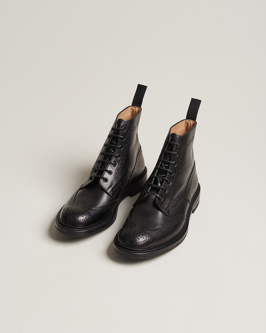 Heren | Laarzen | Tricker's | Stow Dainite Country Boots Black Calf