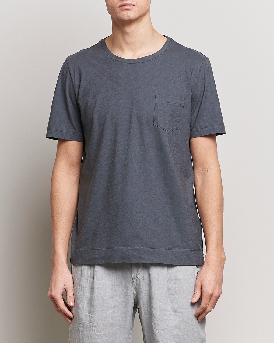 Heren | Italian Department | Massimo Alba | Panarea Watercolor T-Shirt Steel