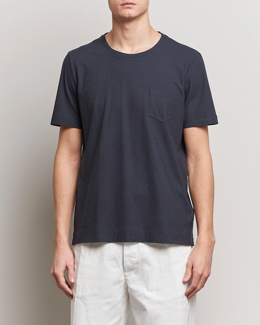 Heren | T-shirts | Massimo Alba | Panarea Watercolor T-Shirt Black