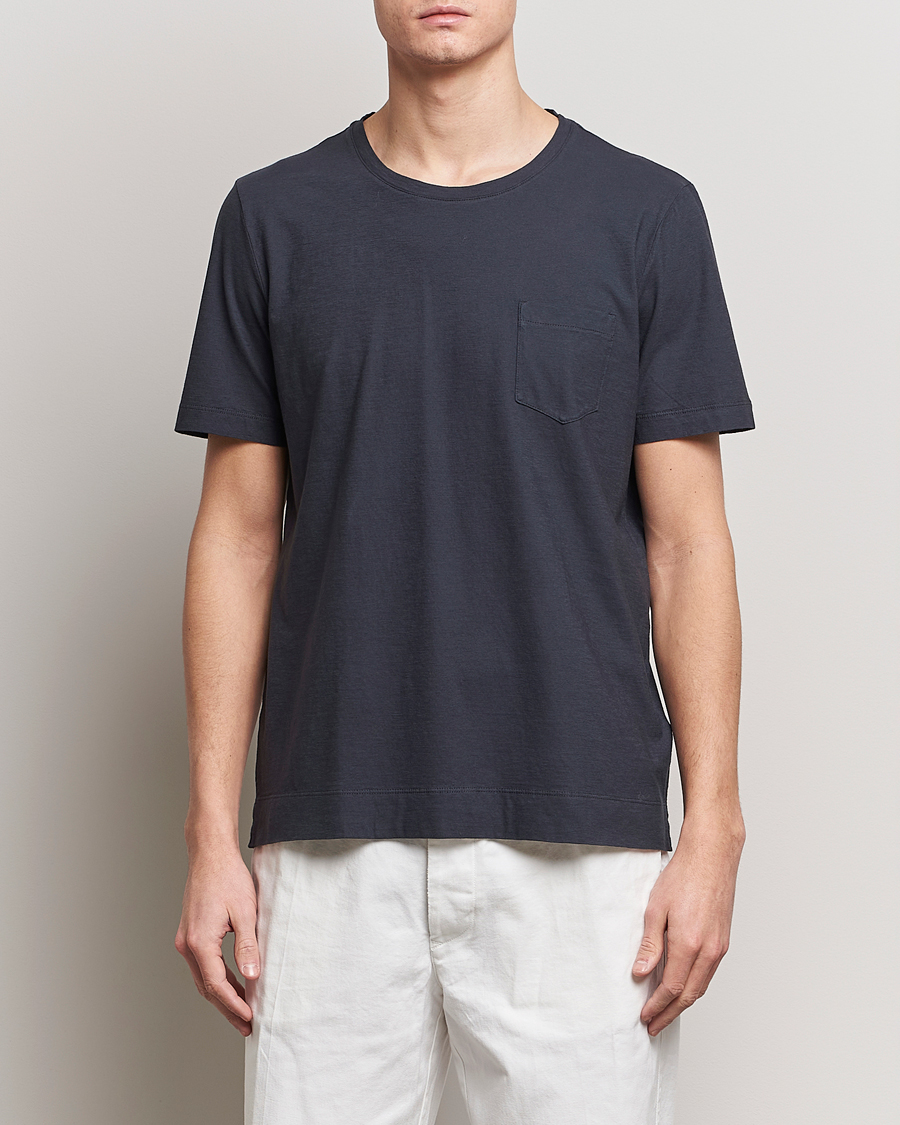 Heren | Italian Department | Massimo Alba | Panarea Watercolor T-Shirt Black