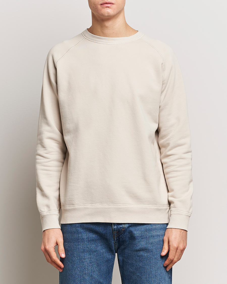 Heren |  | Massimo Alba | Freesport Fleece Cotton Sweatshirt Light Beige