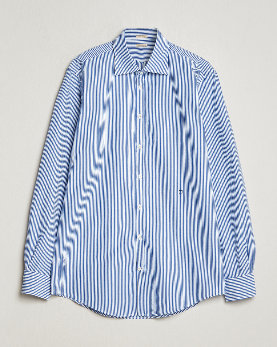 Heren | Overhemden | Massimo Alba | Genova Striped Cotton Shirt Blue Stripes