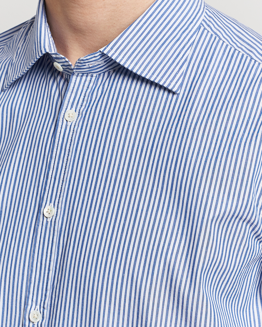 Heren | Overhemden | Massimo Alba | Genova Striped Cotton Shirt Blue Stripes