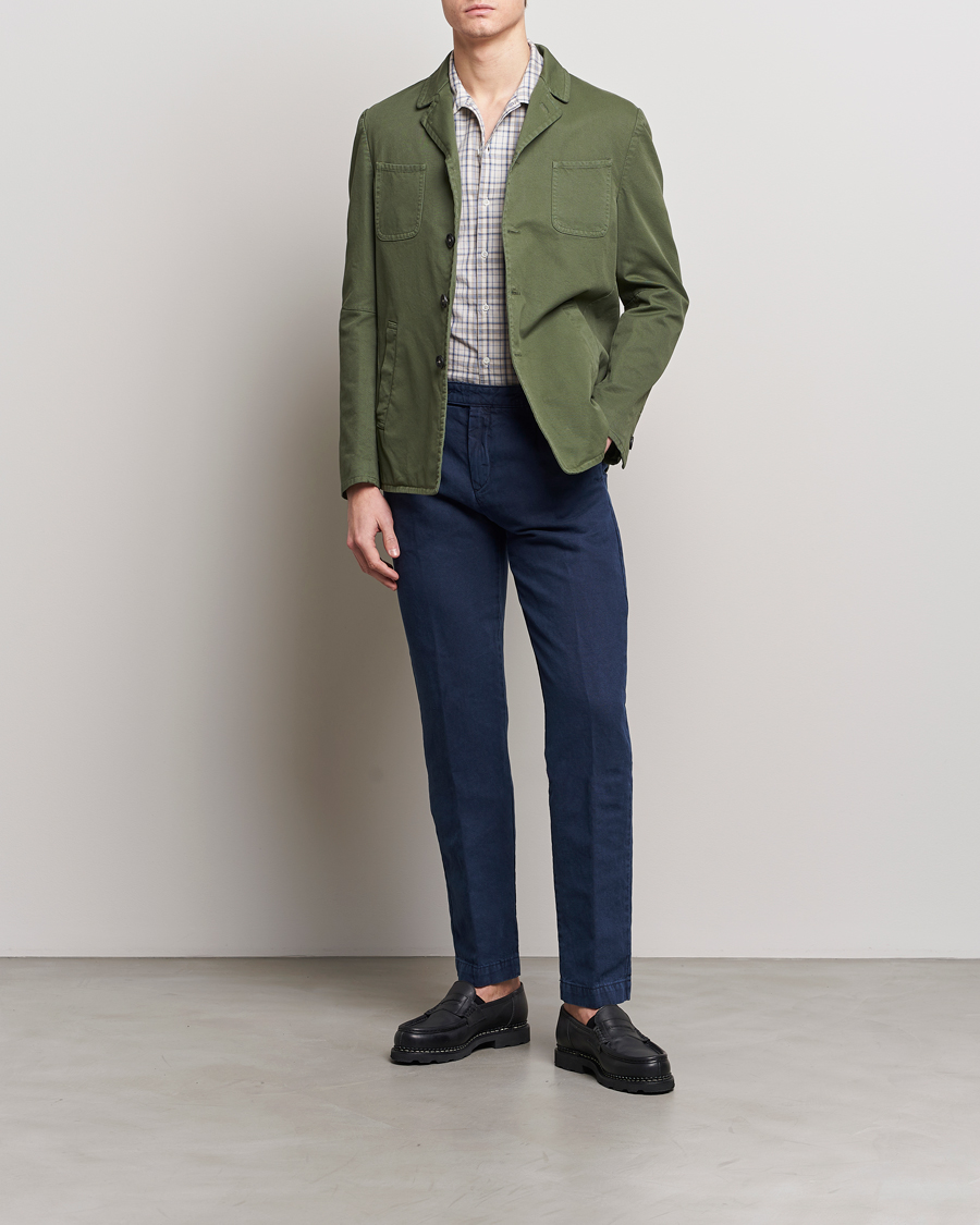 Heren | Broeken | Massimo Alba | Ionio Cotton Trousers Navy