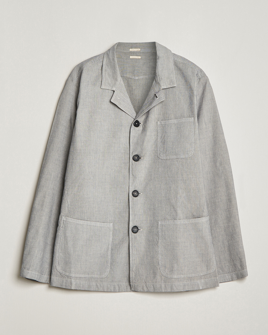 Heren | Jassen | Massimo Alba | Florida Cotton/Linen Shirt Jacket Light Grey