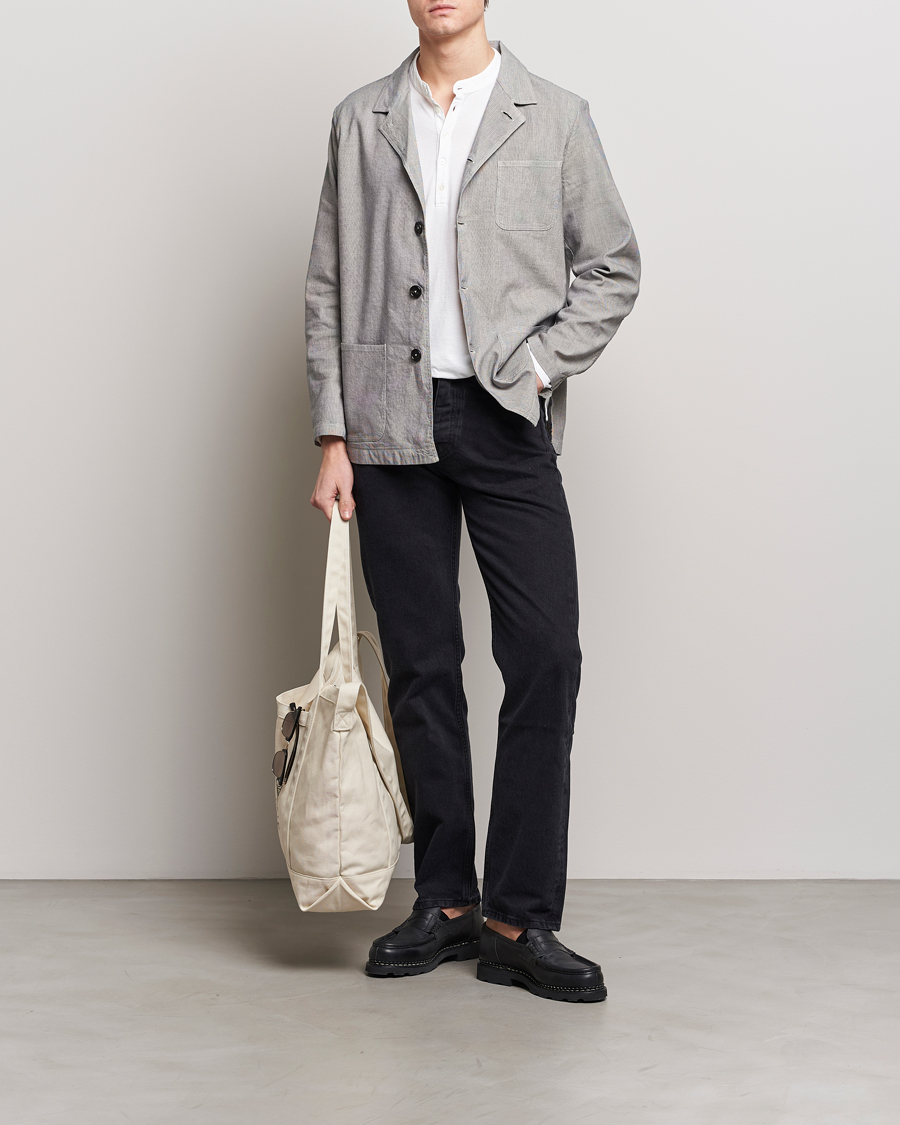 Heren | Jassen | Massimo Alba | Florida Cotton/Linen Shirt Jacket Light Grey