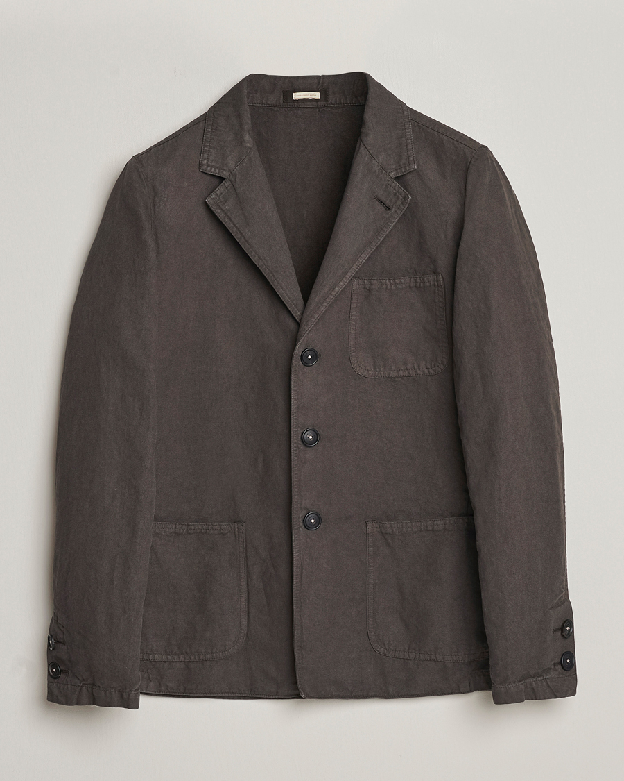Heren | Jassen | Massimo Alba | Baglietto Washed Cotton Work Jacket Dark Brown