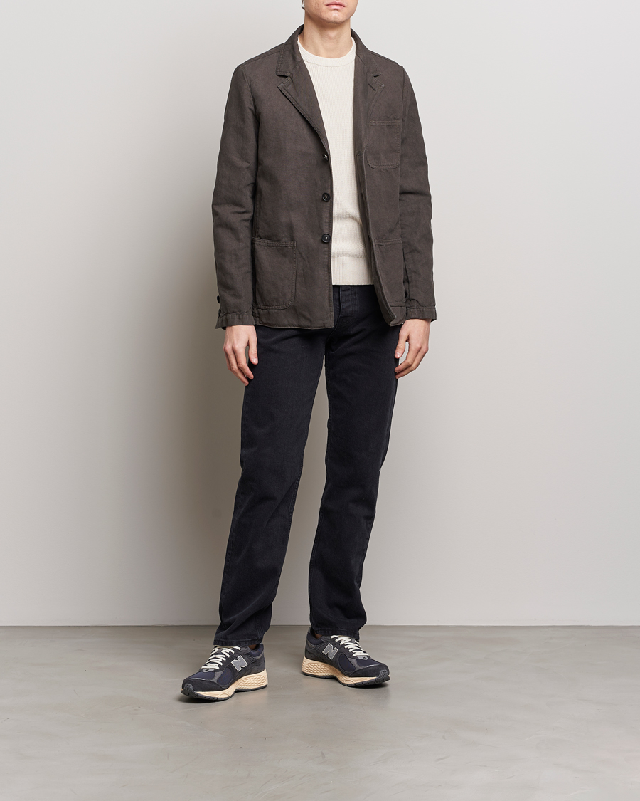 Heren | Jassen | Massimo Alba | Baglietto Washed Cotton Work Jacket Dark Brown