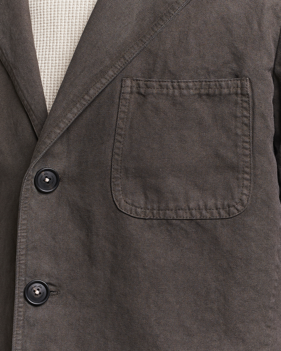 Heren | Jassen | Massimo Alba | Baglietto Washed Cotton Work Jacket Dark Brown