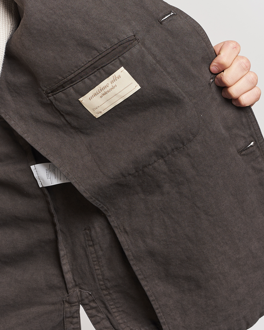 Heren | Jassen | Massimo Alba | Baglietto Washed Cotton Work Jacket Dark Brown