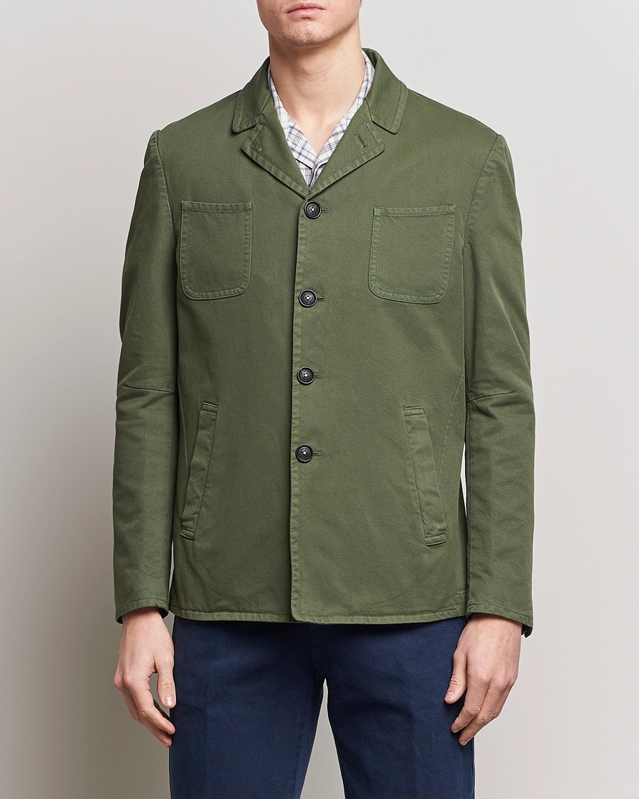 Heren | Massimo Alba | Massimo Alba | Solex Cotton Work Jacket Military Green