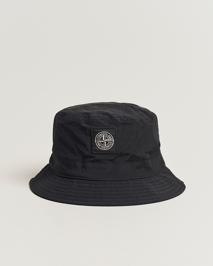 Heren | Petten | Stone Island | Logo Bucket Hat Black