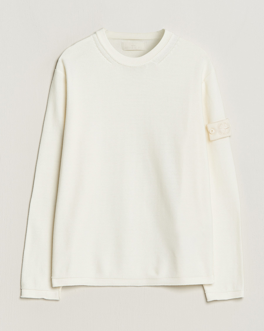 Heren | Truien | Stone Island | Ghost Knitted Cotton/Cashmere Sweater Natural Beige