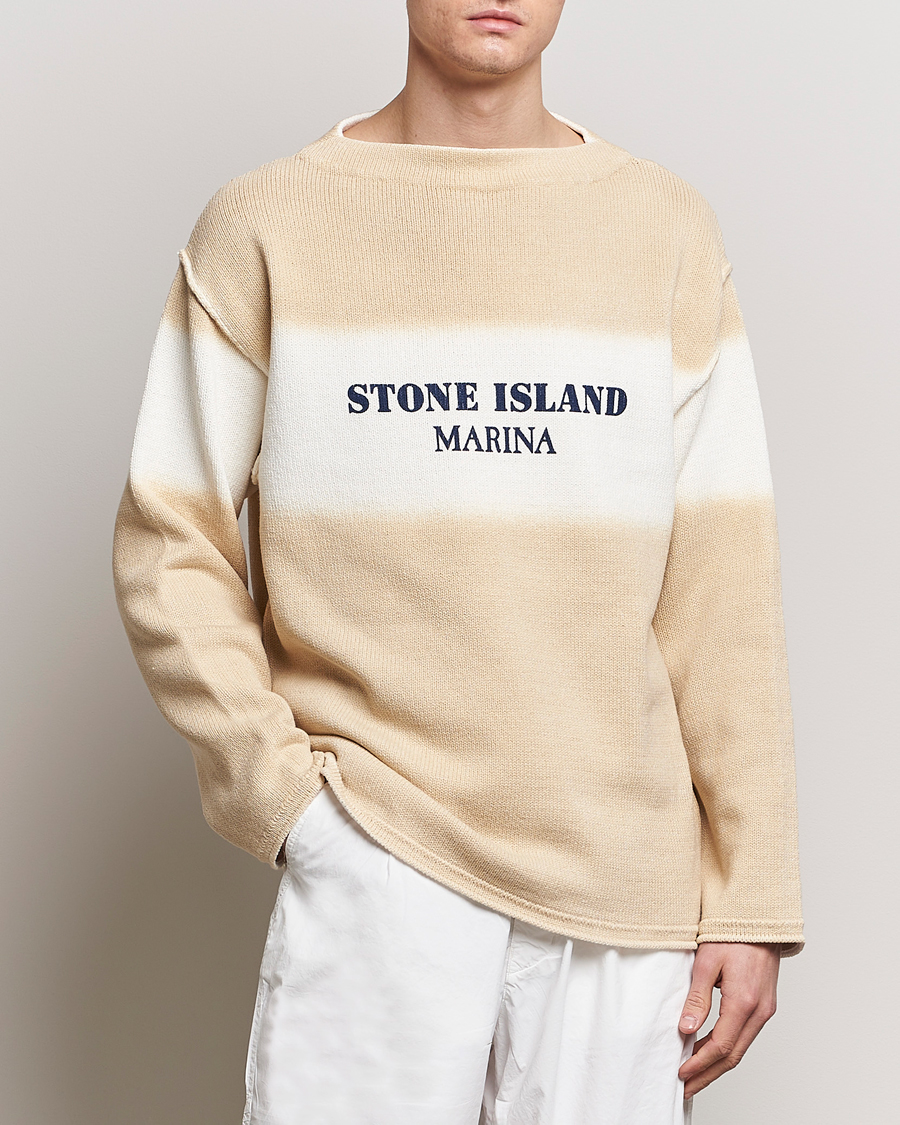 Heren |  | Stone Island | Marina Organic Cotton Sweater Natural Beige