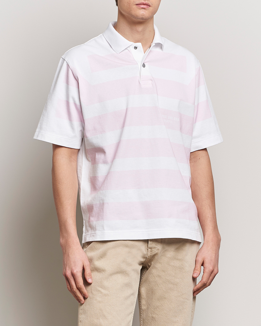 Heren | Nieuwe merken | Stone Island | Marina Striped Cotton Poloshirt White