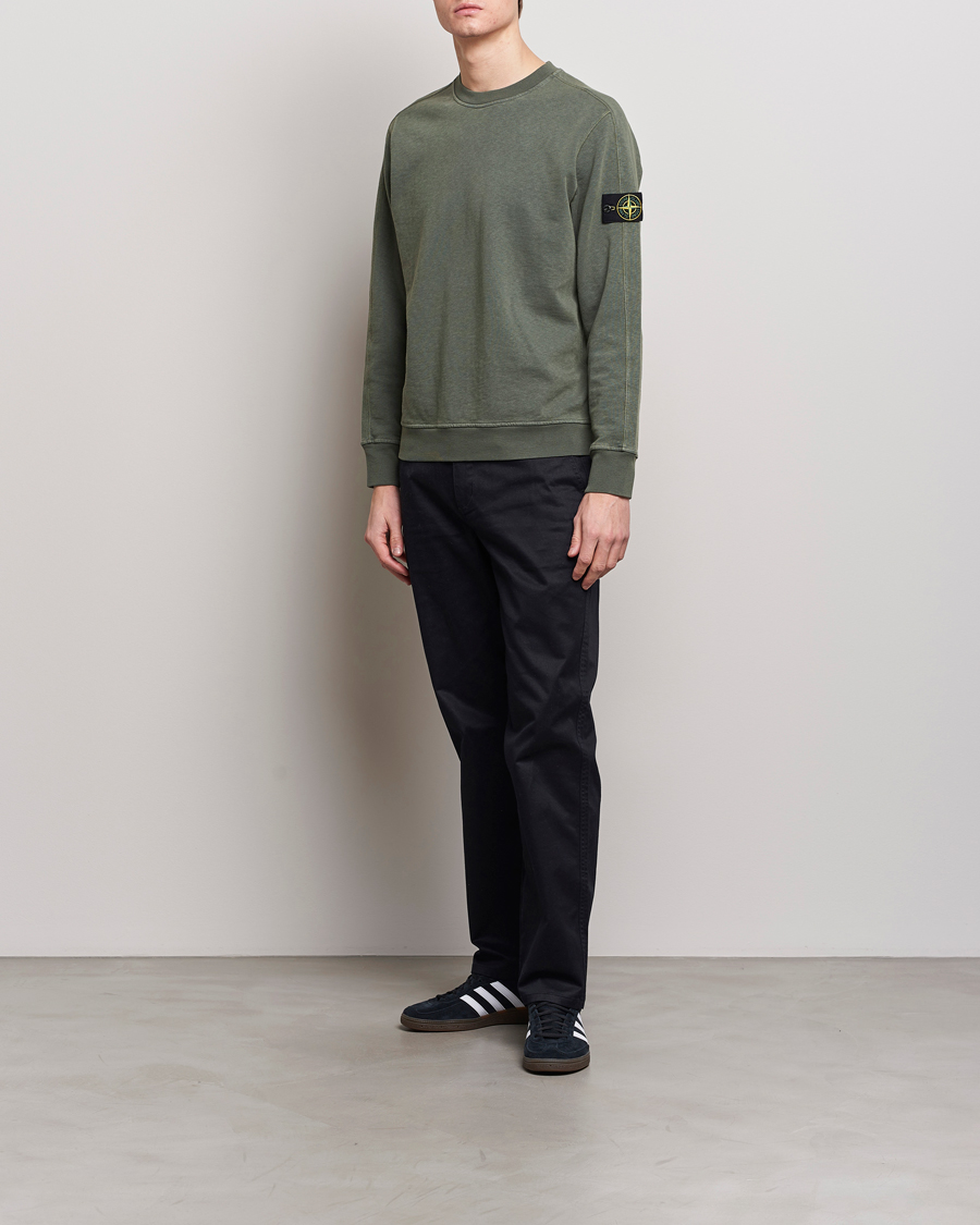 Heren | Truien | Stone Island | Garment Dyed Cotton Old Effect Sweatshirt Musk
