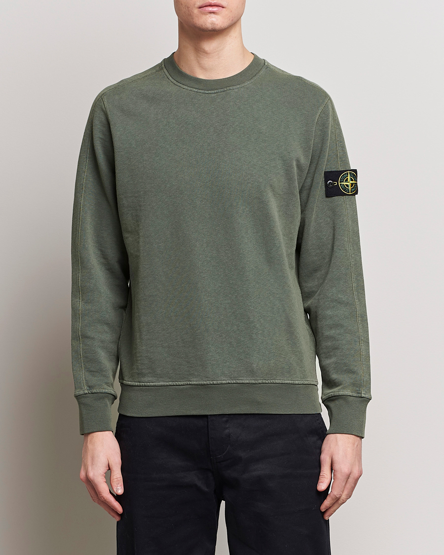 Heren | Kleding | Stone Island | Garment Dyed Cotton Old Effect Sweatshirt Musk